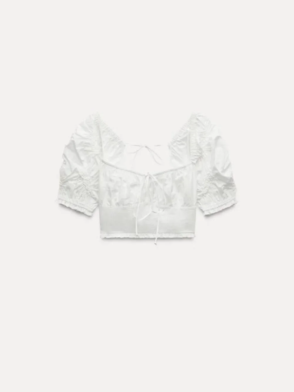 ZARA COTTON OPEN BACK MILKMAID TOP